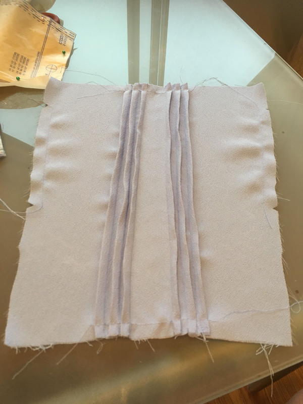 Staystitching over tucks